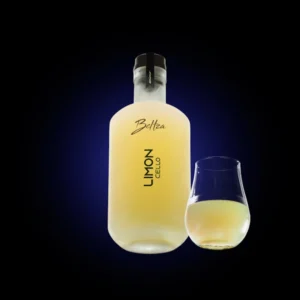 Beltza Limoncello with glass